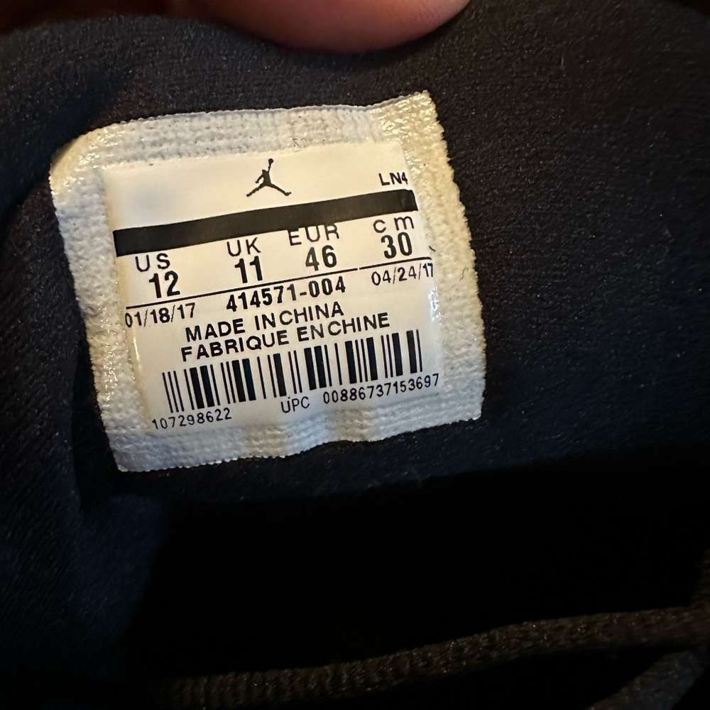 Size 12 Jordan 16 - Picture 1 of 3